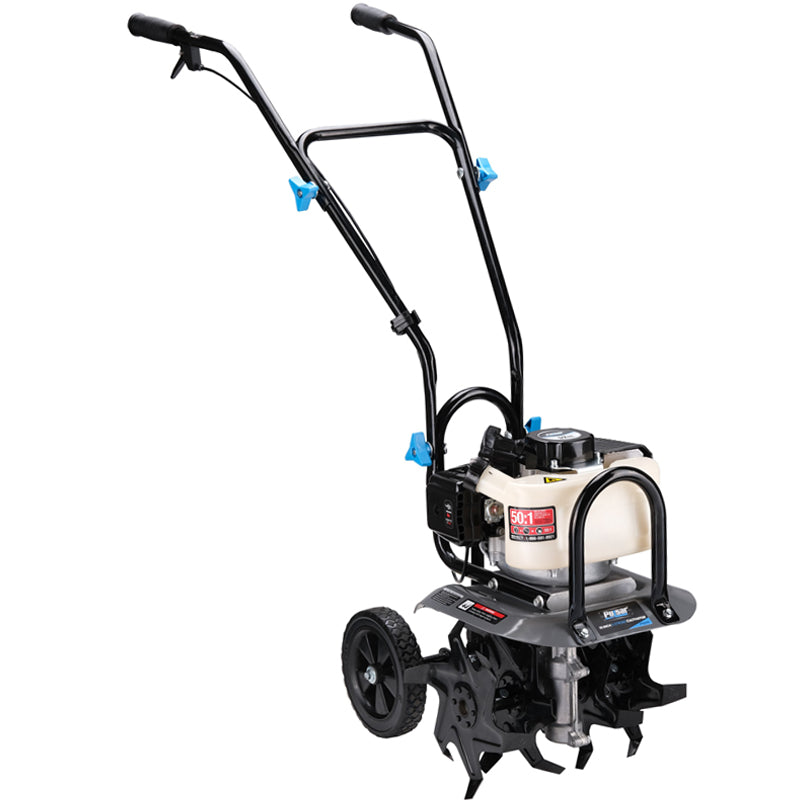 gasoline backpack mini power tiller 10 Inch 2-Cycle Gasoline Cultivator PTG1110Y – Pulsar Power Equipment
